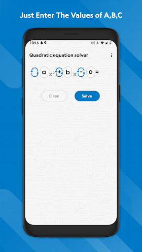 Quadratic Equation Solver Screen 2