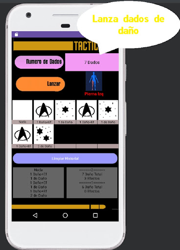 Android application Dados StarTrekDamage screenshort
