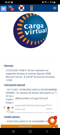 Carga Virtual Screen 2