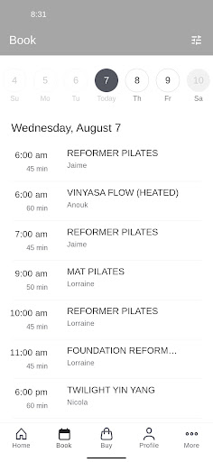 Flow Hot Yoga and Pilates Screen 2