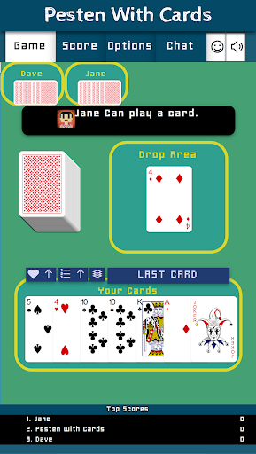 Android application Pesten With Cards Same Room Mu screenshort