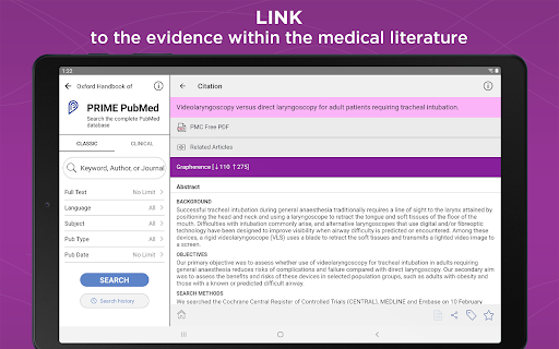 Screenshot of Oxford Handbook of Anesthesia
