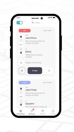 FoodFetched Driver Screen 2