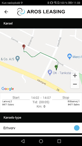 Aros Leasing GPS Screen 3