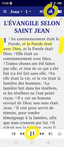 Android application Seven languages Bible screenshort
