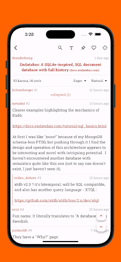 Hacki for Hacker News Screen 2