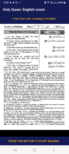 Holy QuranEnglish-zoom
