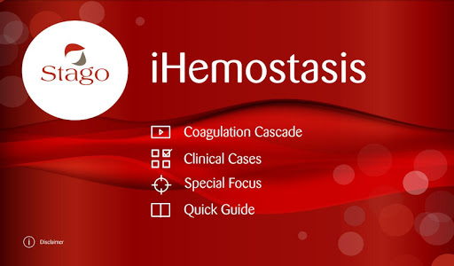 Android application iHemostasis screenshort