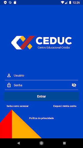 Android application Colégio CEDUC screenshort