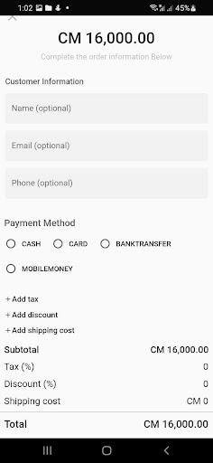 Posa Point of Sales - POS Screen 2