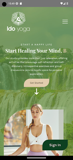 Android application Ido Yoga screenshort