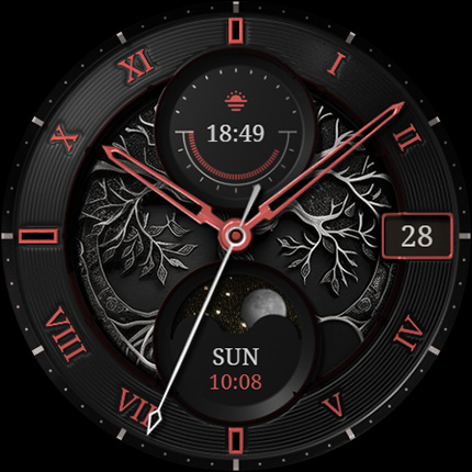 Screenshot of S4U Mystique - Gold watch face