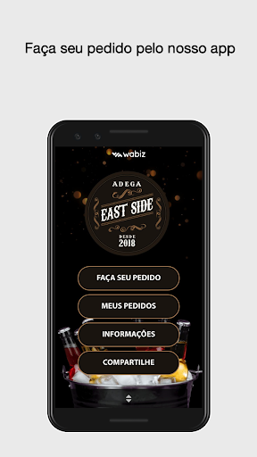 Android application East Side Adega screenshort