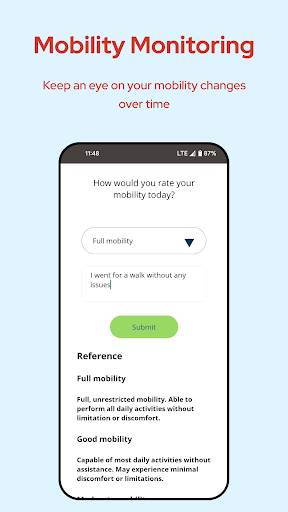 mOAtion: OA Health Tracker Screen 2