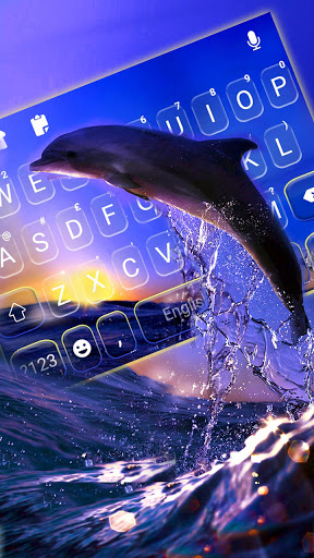 Sunset Dolphin Keyboard Backgr Screen 3