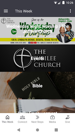 Android application The Jubilee Church screenshort