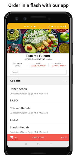Android application Tacos Mx screenshort
