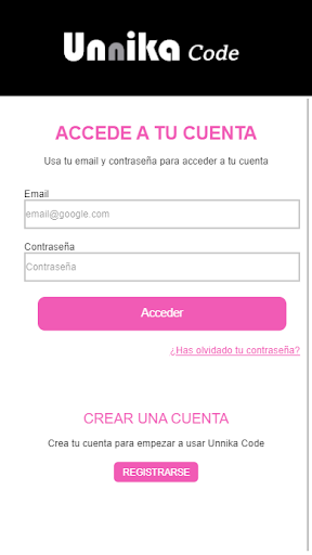 Unnika Code Screen 2
