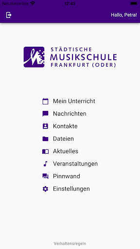 Android application Musikschule Frankfurt Oder screenshort