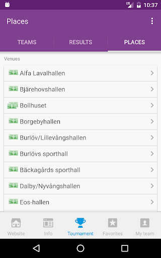 Android application Lundaspelen Handball screenshort