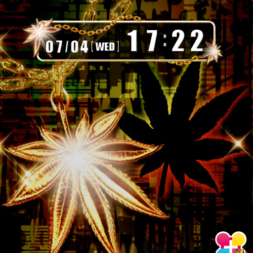 Glaring Gold Reggae ラスタ壁紙きせかえ logo
