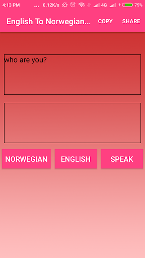 English To Norwegian Converter Screen 2