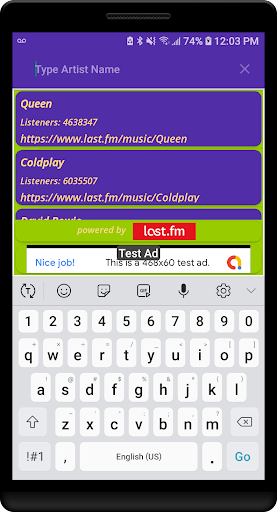 Artist Explorer Screen 3