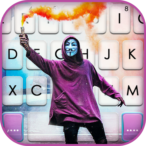 Anonymous Smoky Keyboard Backg logo