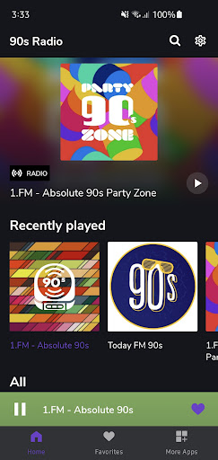 Android application 90s Radio screenshort