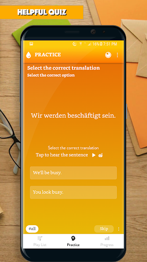 Screenshot of German Sentence Master 3