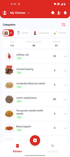 ZIK - Pantry manager Screen 3