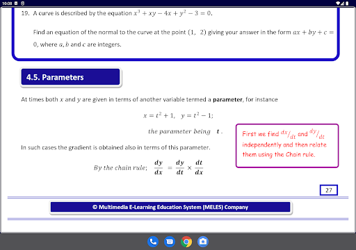 Further differentiation