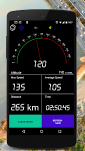 GPS عداد السرعة ومسافة الرحلة