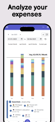 Screenshot of Shared expenses – Boney