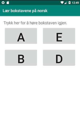 Android application Lær bokstavene på norsk screenshort