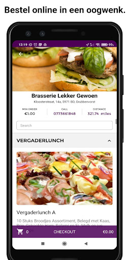 Android application Brasserie Lekker Gewoen screenshort