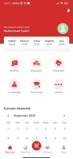 Android application SMA Yasporbi screenshort