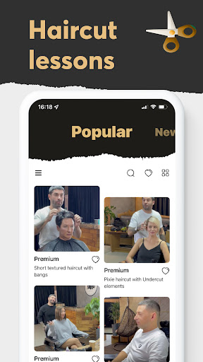 Android application Haircut lessons Bludoy School screenshort