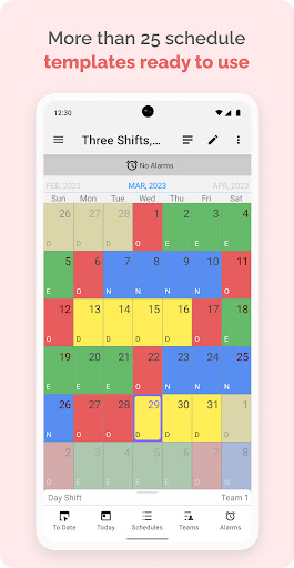 Android application Shift Schedule(Roster) & Alarm screenshort