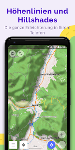 OsmAnd+ — Captura de tela off-line de Karten e GPS
