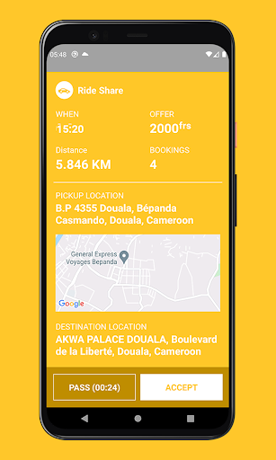 MonTaxi Driver Screen 2
