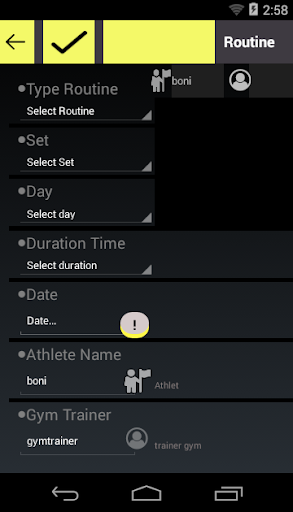 gymtrainer Screen 2