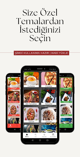 Android application Favori Yemek screenshort