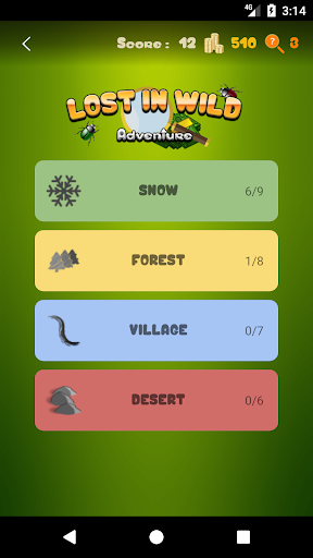 Android application Lost In Wild screenshort
