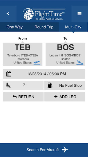 FlightTime Private Jet Charter Screen 2