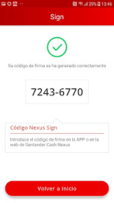Captura de Pantalla 2 Santander Cash Nexus Sign android