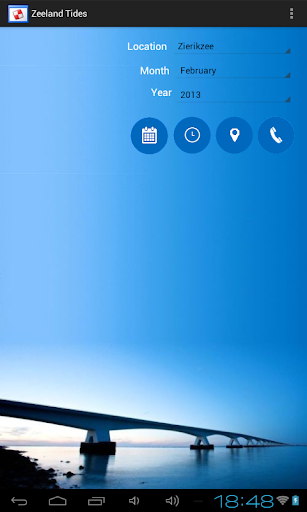 Android application Zeeland Tides screenshort