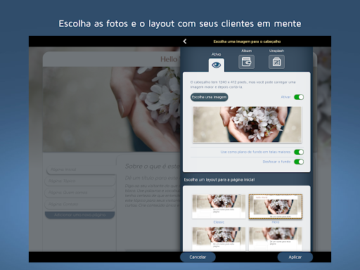 Website builder no Android — Screenshot 10