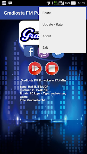Radio Gradiosta FM Purwokerto Screen 2