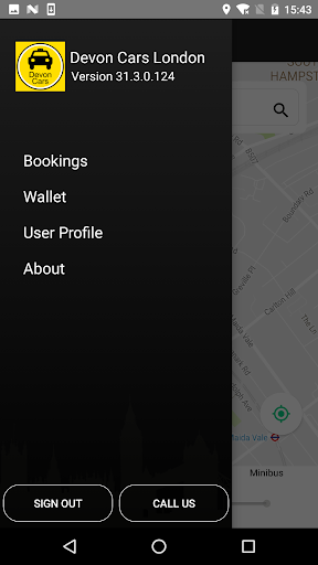Android application Devon Cars London screenshort